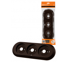 Рамка 3-х постовая коричневая «Виви» TDM