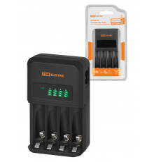 Зарядное устройство 18044 (1800 mA 4 слота АА/ААА 4 кан.), LCD-экран, 220 В, TDM