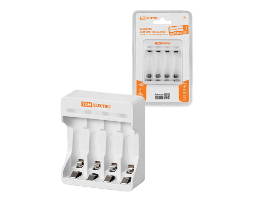Зарядное устройство 2044 (200 mA 4 слота АА/ААА 4 кан. USB) TDM