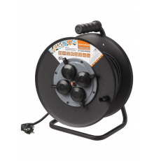 Удлинитель силовой УХз16-004 (метал. катушка, А3, 4 места IP44/40 м КГ 4000 Вт) Народный УС1-43128