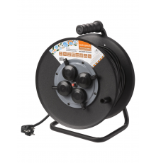 Удлинитель силовой УХз16-004 (метал. катушка, А3, 4 места IP44/50 м КГ 3500 Вт) Народный УС1-43128