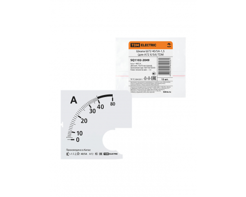 Шкала Ш72 40/5А-1,5 (для А72 Х/5А) TDM