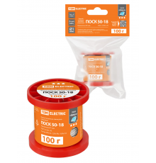 Припой ПОСК 50-18, проволока, ГОСТ 21931-76, Ø1 мм, 100 г, катушка, инд. упак., "Алмаз" TDM