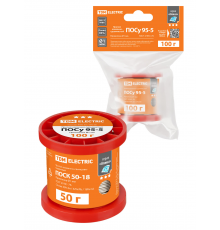 Припой ПОСу 95-5, проволока, ГОСТ 21931-76, Ø1 мм, 100 г, катушка, инд. упак., "Алмаз" TDM