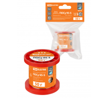 Припой ПОСу 95-5, проволока, ГОСТ 21931-76, Ø1 мм, 50 г, катушка, инд. упак., "Алмаз" TDM