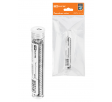 Припой ПОС 61, трубка с канифолью, ГОСТ 21931-76, Ø1 мм, 16 г, колба, серия 