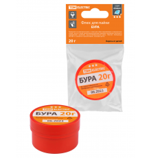 Флюс для пайки, БУРА, 20 г, банка, инд. упаковка, серия "Алмаз" TDM