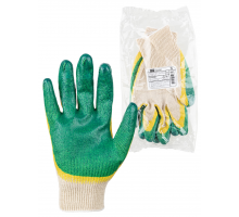 Перчатки х/б с двойным латексным покрытием 