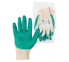 Перчатки х/б с одинарным латексным покрытием 