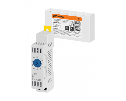 Термостат модульный ТМ-1 NO (охлаждение) на DIN-рейку, 10 А, 230 В, от -10 до +80 °C TDM