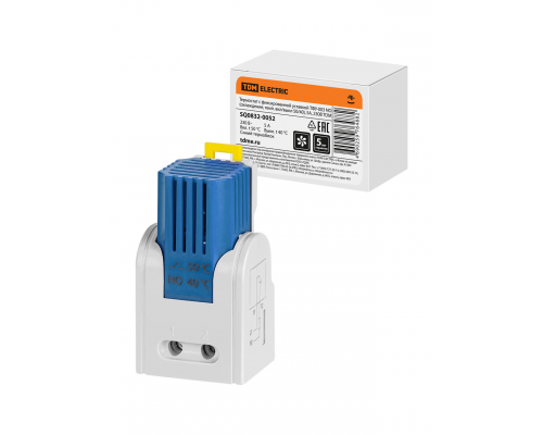 Термостат с фиксированной уставкой ТФУ-003 NО (охлаждение, темп. вкл/выкл 50/40), 5 А, 230 В TDM