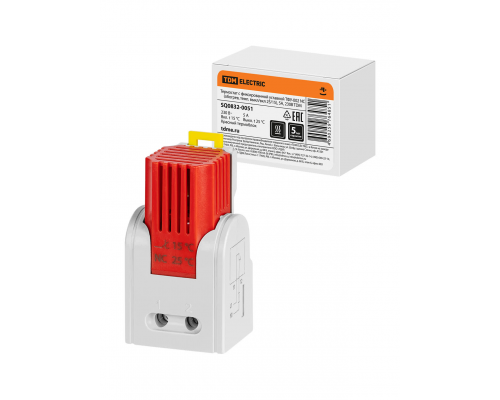 Термостат с фиксированной уставкой ТФУ-002 NC (обогрев, темп. выкл/вкл 25/15), 5 А, 230 В TDM