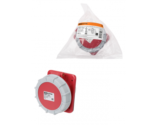 Розетка скрытой установки угловая IP67 63А 3Р+РЕ+N 380В TDM