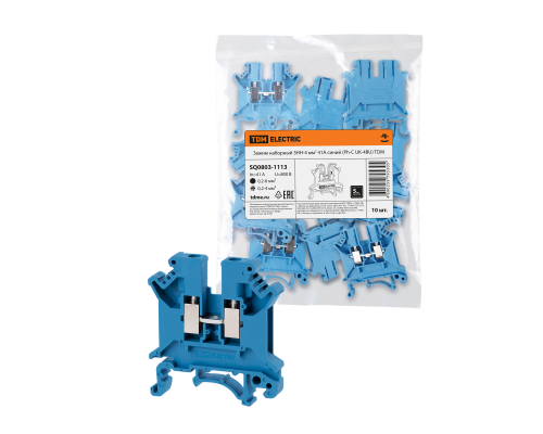 Зажим наборный ЗНН-4мм2 41А синий (Ph-C UK-4BU) TDM