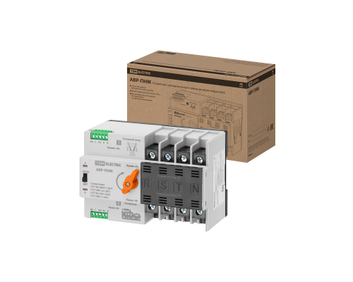 Устройство автоматического ввода резерва модульное АВР-ПНM 4P 100А 380В на DIN-рейку TDM
