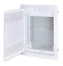 Щит встраиваемый мультимед, 2 ряда,  метал дверца со слотами охлаждения, IP40