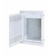 Щит встраиваемый мультимедийный, 2 ряда, металл. дверца со слотами для охлаждения, IP30