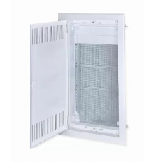 Щит встраиваемый мультимедийный, 3 ряда, металл. дверца со слотами для охлаждения, IP30