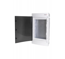 Щит встраиваемый мультимедийный, 3 ряда, прозрач. дверца, IP30