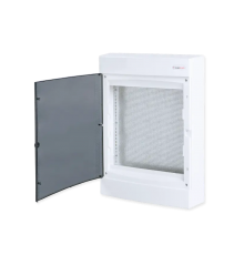 Щит навесной мультимедийный, 3 ряда, прозрач. дверца, IP40