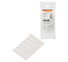 Набор трубок термоусаживаемых, не поддерживающих горение, клеевых, длиной 10 см ТТк(3:1) "Моноцвет, прозрачный 12,7/4,3 TDM"