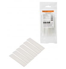 Набор трубок термоусаживаемых, не поддерживающих горение, клеевых, длиной 10 см ТТк(3:1) "Моноцвет, прозрачный 12,7/4,3 TDM"