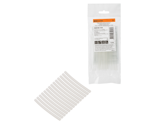 Набор трубок термоусаживаемых, не поддерживающих горение, клеевых, длиной 10 см ТТк(3:1) "Моноцвет, прозрачный 4,8/1,5 TDM"