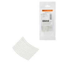 Набор трубок термоусаживаемых, не поддерживающих горение, клеевых, длиной 10 см ТТк(3:1) "Моноцвет, прозрачный 1,5/0,6 TDM"