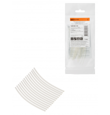 Набор трубок термоусаживаемых, не поддерживающих горение, клеевых, длиной 10 см ТТк(3:1) "Моноцвет, прозрачный 1,5/0,6 TDM"