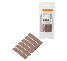 Набор трубок термоусаживаемых, не поддерживающих горение, клеевых, длиной 10 см ТТкНГ(3:1) "Моноцвет, коричневый 12,7/4,3 TDM"