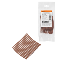 Набор трубок термоусаживаемых, не поддерживающих горение, клеевых, длиной 10 см ТТкНГ(3:1) "Моноцвет, коричневый 3,2/1,0 TDM"