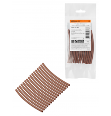 Набор трубок термоусаживаемых, не поддерживающих горение, клеевых, длиной 10 см ТТкНГ(3:1) "Моноцвет, коричневый 3,2/1,0 TDM"