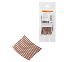 Набор трубок термоусаживаемых, не поддерживающих горение, клеевых, длиной 10 см ТТкНГ(3:1) "Моноцвет, коричневый 2,4/0,8 TDM"