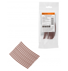 Набор трубок термоусаживаемых, не поддерживающих горение, клеевых, длиной 10 см ТТкНГ(3:1) "Моноцвет, коричневый 1,5/0,6 TDM"