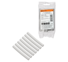 Набор трубок термоусаживаемых, не поддерживающих горение, клеевых, длиной 10 см ТТкНГ(3:1) "Моноцвет, белый 9,5/3,0 TDM"