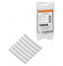 Набор трубок термоусаживаемых, не поддерживающих горение, клеевых, длиной 10 см ТТкНГ(3:1) "Моноцвет, белый 9,5/3,0 TDM"