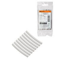 Набор трубок термоусаживаемых, не поддерживающих горение, клеевых, длиной 10 см ТТкНГ(3:1) "Моноцвет, белый 7,9/2,65 TDM"