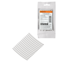 Набор трубок термоусаживаемых, не поддерживающих горение, клеевых, длиной 10 см ТТкНГ(3:1) "Моноцвет, белый 4,8/1,5 TDM"