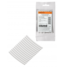 Набор трубок термоусаживаемых, не поддерживающих горение, клеевых, длиной 10 см ТТкНГ(3:1) "Моноцвет, белый 4,8/1,5 TDM"