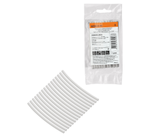 Набор трубок термоусаживаемых, не поддерживающих горение, клеевых, длиной 10 см ТТкНГ(3:1) "Моноцвет, белый 3,2/1,0 TDM"