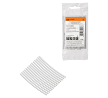 Набор трубок термоусаживаемых, не поддерживающих горение, клеевых, длиной 10 см ТТкНГ(3:1) "Моноцвет, белый 2,4/0,8 TDM"