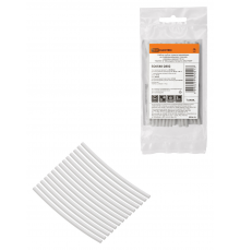 Набор трубок термоусаживаемых, не поддерживающих горение, клеевых, длиной 10 см ТТкНГ(3:1) "Моноцвет, белый 2,4/0,8 TDM"