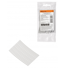 Набор трубок термоусаживаемых, не поддерживающих горение, клеевых, длиной 10 см ТТкНГ(3:1) "Моноцвет, белый 1,5/0,6 TDM"