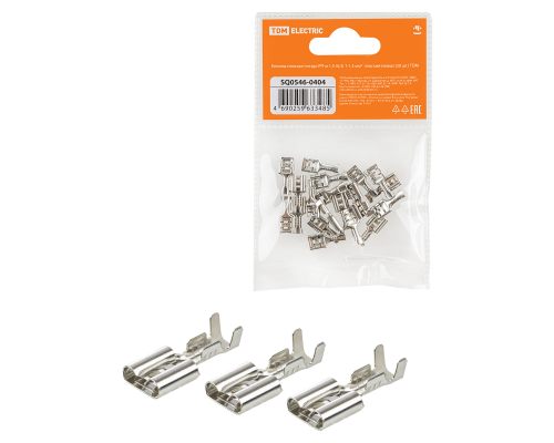 Клемма плоская гнездо РП-м 1,5-(6,3) 1-1,5 мм² плоский (мама) (20шт) TDM