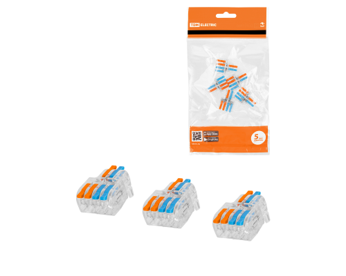 Клемма разветвительная СКР-624 в прозрачном корпусе (4 мм2) (5 шт/упак) TDM