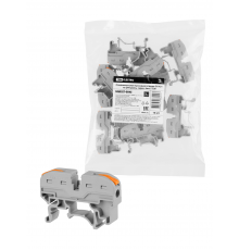 Соединительная проходная клемма СК-421 на DIN-рейку, серая, 4мм2 (10 шт/упак) TDM