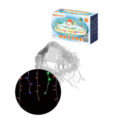 Гирлянда светодиодная "Бахрома" 2,5х0,6 м, 120LED, многоцветн., 8 режимов, 250 В, IP44, TDM