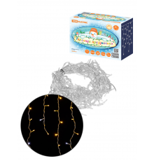 Гирлянда светодиодная "Бахрома" 2х1 м, 152LED, 3000К, мерц-е, посл. подкл, IP44, 250 В, TDM