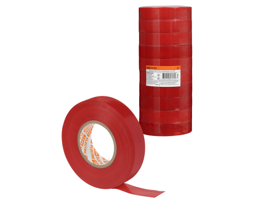 Изолента ПВХ 0,15х19 мм Красная 25 м TDM