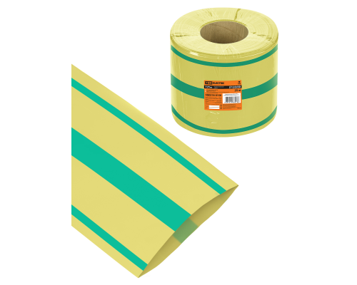 Термоусаживаемая трубка ТУТнг 80/40 желто-зеленая (25 м/ролл) TDM